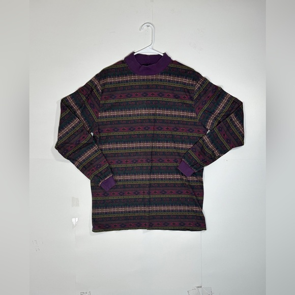 Lands' End Other - Vintage Lands End Aztec Western Long Sleeve Shirt Mens Size Large 42-44 USA Made